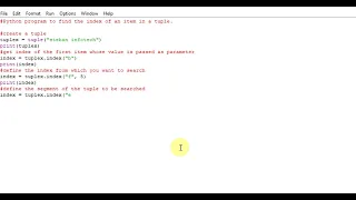Python program to find the index of an item in a tuple