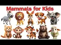 Mammals for Kids Mammals Name in English Mammals Animals with Pictures Animal Vocabulary