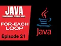 Java Tutorial FOREACH LOOP 1D ARRAYS Tagalog English Filipino 2021