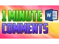 Word 2016 How to Add Comments to a Document