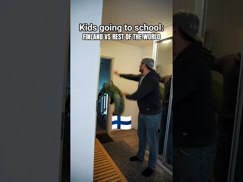 KIDS GOING TO SCHOOL IN FINLAND: #finland #funny #comedy #shorts