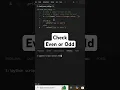 check even or odd number in python