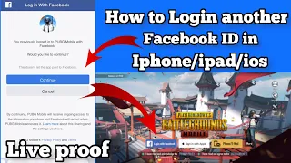 Login another Facebook ID problem solve in 2 minutes How to login Pubg ID in iphone ipad