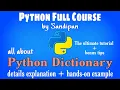 Lec 13 Dictionary in Python detailed explanation with examples Python full course