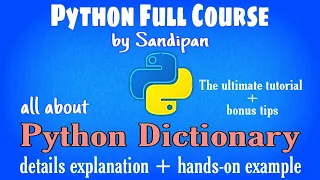 Lec 13 Dictionary in Python detailed explanation with examples Python full course