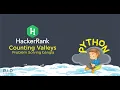 Counting Valleys HackerRank Problem in Python Bangla