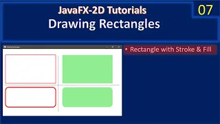 Drawing Rectangle Rect with Line Stroke Java FX 2D Tutorials
