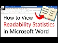 How to View Readability Statistics in Microsoft Word PC Mac Web