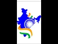 Indian Map with Flag sketch using Python Turtle Library Infinite Coder