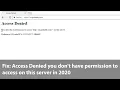 Fix Access Denied you don t have permission to access on this server