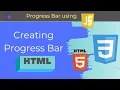 How to create Progress Bar HTML CSS