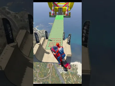 GTA : V SPIDERMAN BIKE RACING PART 3 #gta #gtashorts