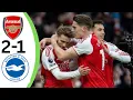 Arsenal vs Brighton 2-1 🔥highlights \u0026Goals premier league | martin odegard goal 