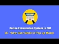 26 - View User Detail in Pop up Modal at Admin Side