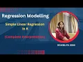 Simple Linear Regression with Interpretation using RStudio Linear Regression Model in R