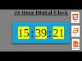 24 Hour Digital Clock using Javascript Gionsec