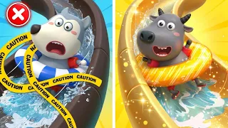 ¡PARQUE ACUÁTICO RICO vs. POBRE! 😱 Dibujos Animados | Wolfoo en Español