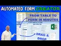 Turn Any Excel Table Into a Drag-and-Drop Form in Seconds No Code