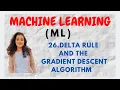 Delta Rule The Gradient Descent Algorithm ML