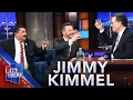 Download Lagu Jimmy Kimmel, Stephen Colbert And Guillermo Toast “To Good Friends, Great Jobs And Late Night TV”