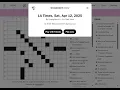 The Washington Post LA Times Crossword 2025