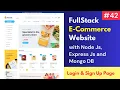 Login Sign Up Page in React Js Node JS Full Stack E-Commerce Website in React JS Node JS