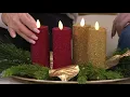 Simply Stunning Flameless Ribbed Glitter Slim Pillars by Janine Graff on QVC