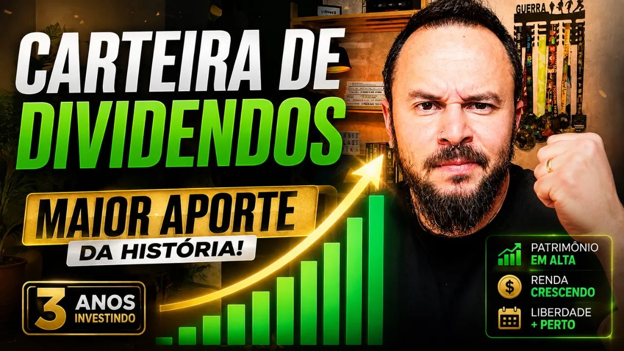 O MAIOR APORTE DA MINHA CARTEIRA! 🚀 3 Anos Investindo em Ações de Dividendos