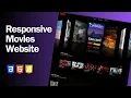 Responsive Movie Website Landing Page HTML CSS JavaScript with carousel slider