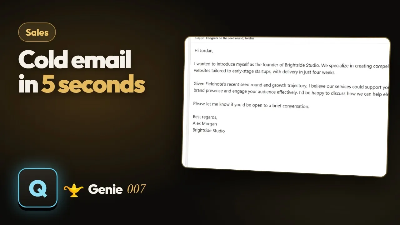 Cold Email & LinkedIn DM Follow-Ups in Seconds (AI for Sales)