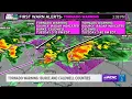Caldwell County emergency services on the Tornado Warning in their county