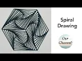 Spiral Drawing Hexagon Drawing Easy Method Step by Step