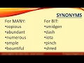 Synonyms to Expand Your English Vocabulary