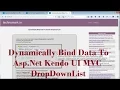 Dynamically Bind Data To Asp Net Kendo UI C DropDownList
