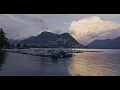 Jazz Music | Sunset | Lake Lugano | Instrumental Jazz | 4K & 8K Background Video