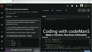 Codewars 7 kyu Make a Function That Does Arithmetic JavaScript