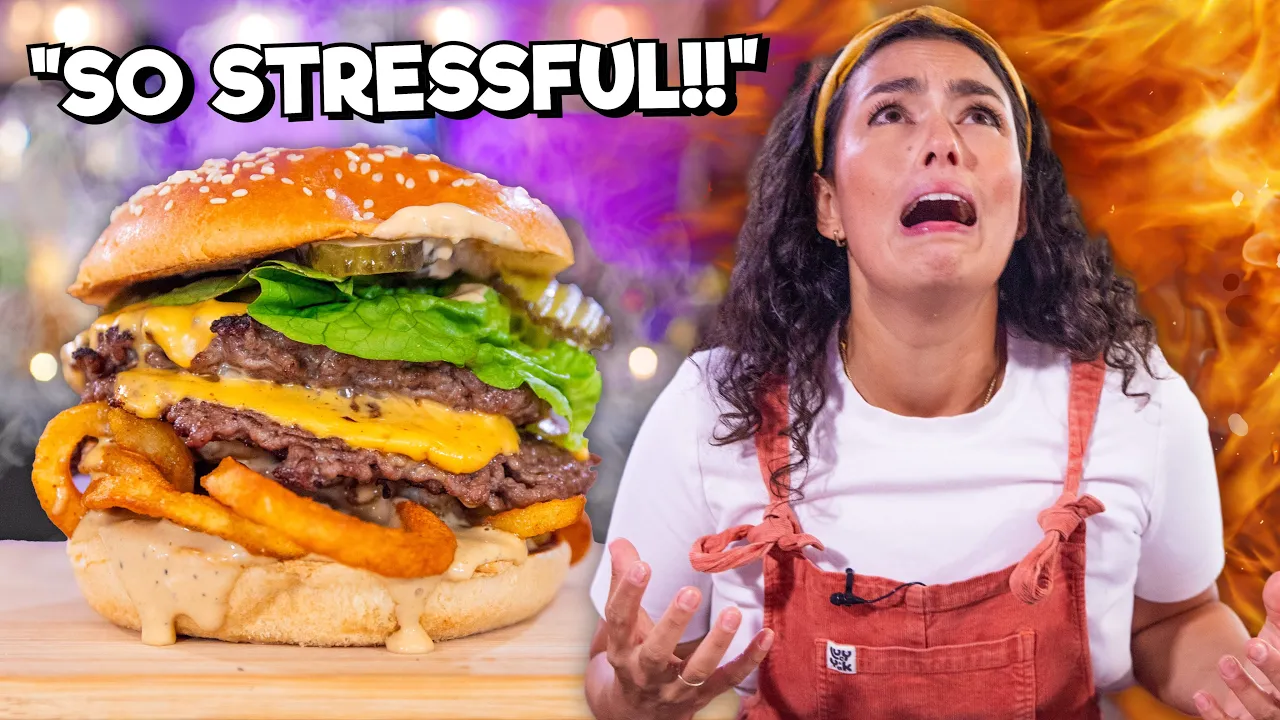 MASTER CHEF Philli gets stressed! Sub-10 Minute Burger Challenge!!