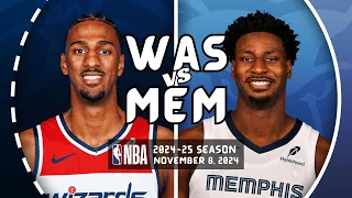 Washington Wizards Vs Memphis Grizzlies Full Game Highlights Nov 8 2024 2024 25 NBA Season 