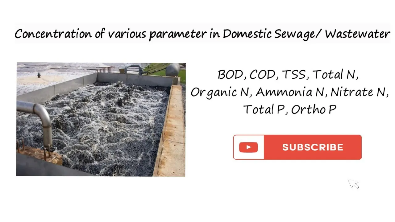 Water quality parameters calculation || BOD, COD, Nitrogen Phosphorus in sewage or wastewater