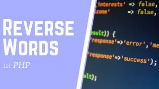 PHP Reverse Words from String with Solution