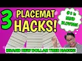 3 Crazy Good PLACEMAT HACKS You Need To Try 3 NEW Dollar Tree Crafts