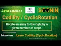 Interview Java Codility CyclicRotation Rotate an array to the right by a given number of steps