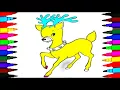 Deer Coloring Pages for Kids - Art Colors for Children p8112