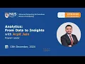 Online Webinar Analytics Programme From Data to Insights NUS School of Computing 2024