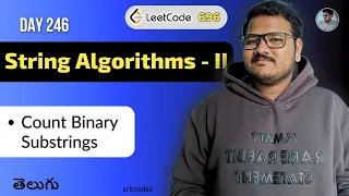 Leetcode 696 Count Binary Substrings in Telugu Group Counting Two Pointers srkcodes