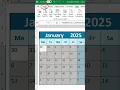 Excel Tips Easily Create a 2025 Calendar in Excel