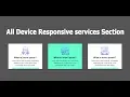 Responsive Services Section hover Effects using html and css