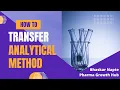 How to transfer Analytical method