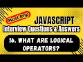 JavaScript Logical Operators Explained in Depth AND OR NOT with Real-Life Examples