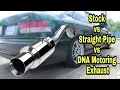 92-2000 Honda Civic Muffler Install D16Y8 Exhaust Stock - straight pipe